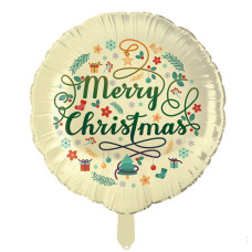 Куля фольгована кругла Merry Christmas (Китай)