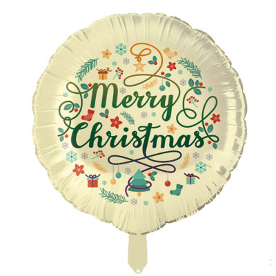 Куля фольгована кругла Merry Christmas (Китай)