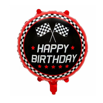 Фольгированный шар "Happy Birthday" формула 1 (Китай)