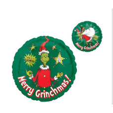 Куля фольгована кругла Merry Grinchmas Грінч (Китай)