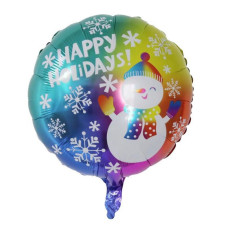 Куля фольгована кругла Happy Holidays! (Китай)