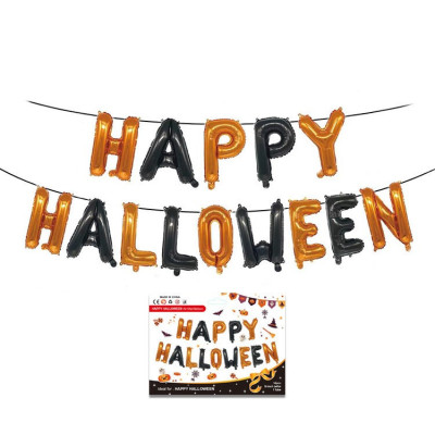 Фольгированные буквы HAPPY HALLOWEEN, 40 см