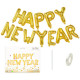 Фольговані літери HAPPY NEW YEAR, золото 40 см