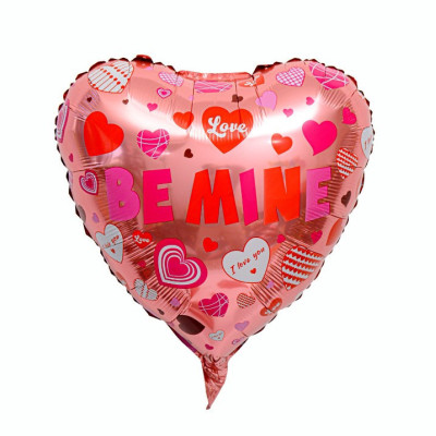 Куля фольгована серце "Be mine" (Китай)