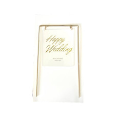 Топер у торт преміум прямокутний Happy Wedding