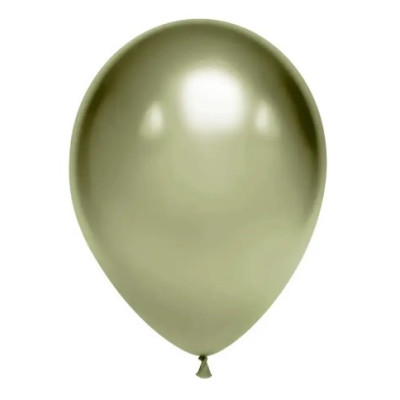 Кульки повітряні хром оливка 5" (Китай), 100 штук