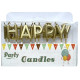 Свечи-буквы "Happy Birthday" золото