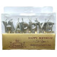 Свечи буквы "Happy Birthday" серебро