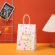 Пакет крафтовий білий "Happy Birthday" 15х21х8 см
