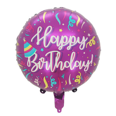Фольгована куля Happy Birthday конфеті бузкова (Китай)
