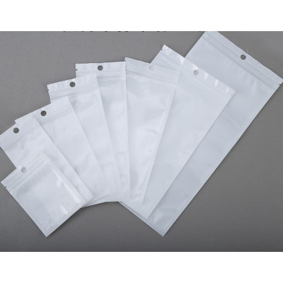 Пакет перламутровий 18х26 см зип-лок з єврослотом та вікном