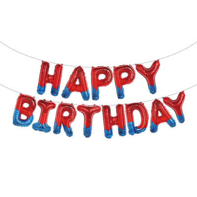 Фольговані літери Людина-павук HAPPY BIRTHDAY, 40 см