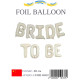 Фольговані букви кремові BRIDE TO BE, 40 см