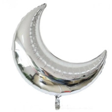 Фольгована куля срібний місяць 18" (45 см) (Китай)