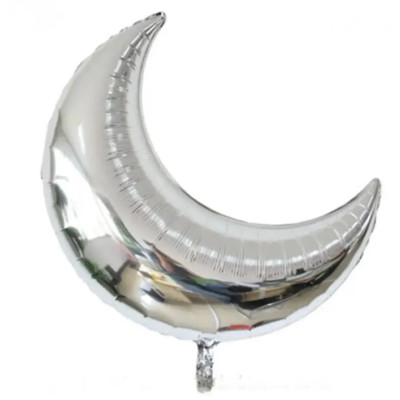 Фольгована куля срібний місяць 18" (45 см) (Китай)