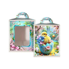 Коробка для Великодньої випічки No1 14х14х18,7 см на 400 грамів