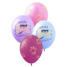 Повітряні кулі Happy Birthday 12" (100 шт) ТМ Show