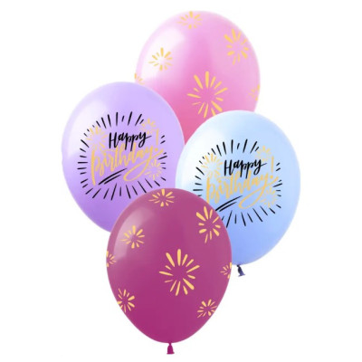 Воздушные шары Happy Birthday 12" (100 шт) ТМ Show