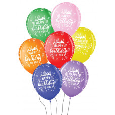 Повітряні кулі Happy Birthday, 25 штук (5 ст) ТМ Sharoff