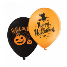 Повітряні кулі "Halloween" гарбуз і відьма 12", 25 шт./пач. ТМ Sharoff