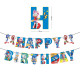 Паперова гірлянда Happy Birthday Сонік, 2 метри