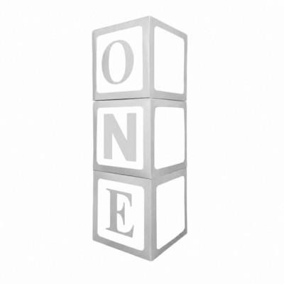 Декор для воздушных шаров (белые кубики) ONE
