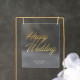 Топпер в торт премиум прямоугольный Happy Wedding