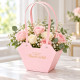 Сумочка для квітів рожева Flower World 13х15х9 см