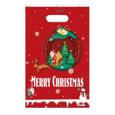Пакети подарункові новорічні Merry Christmas, 10 штук