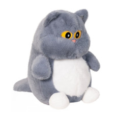 М'яка іграшка кот Коржик сірий, 25 см
