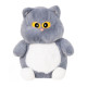 М'яка іграшка кот Коржик сірий, 25 см
