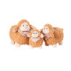 Мягкая игрушка овечка Белла с косынкой коричневая, 25 см